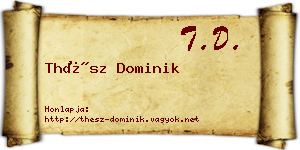 Thész Dominik névjegykártya