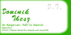 dominik thesz business card